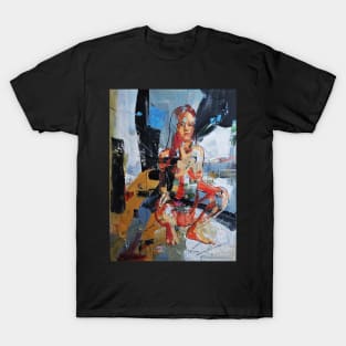 Abstract Expressionism Nude Portrait 660 T-Shirt